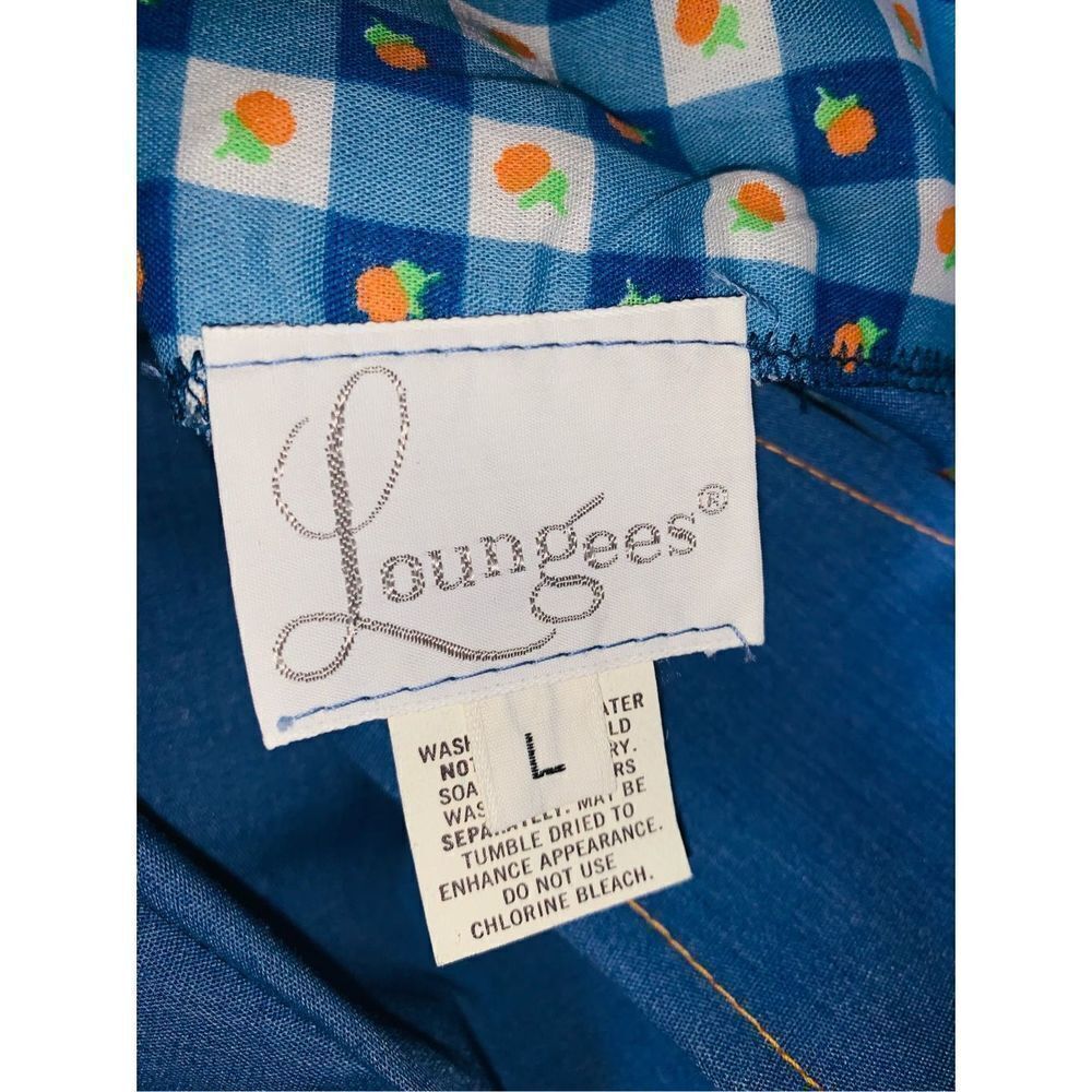 Vintage Loungees Blue Shift Dress Size Large - Picture 16 of 16